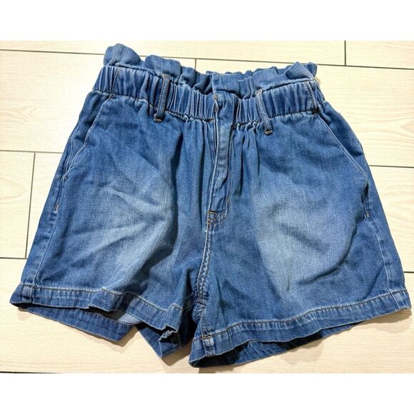 Sam Edelman jean shorts‎ with ruffled top trim size 30 - Picture 1 of 3